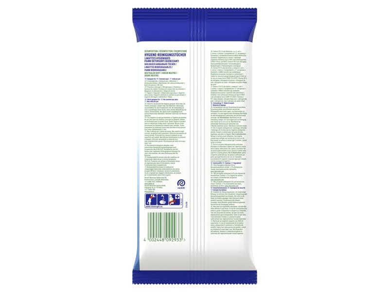 Lingettes hygiéniques désinfectantes Dettol 60 pièces