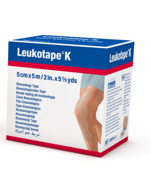 Leukotape K Kinesiology Tape, beige, elastic, 5 cm x 5 m, 1 piece