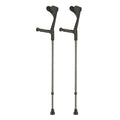 Ossenberg crutch aluminum ortho-grip soft with push button 1 pair