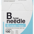 Seirin B-Type No. 3, 0.20 x 15 mm, blue, 100 pieces