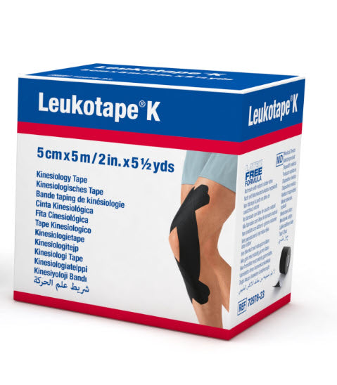 Leukotape K elastischer Tapeverband schwarz, 5 cm x 5m