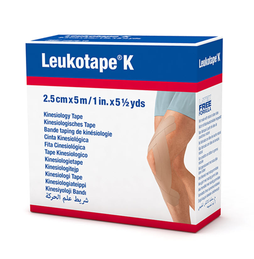 Leukotape K elastischer Tapeverband beige, 2.5 cm x 5m