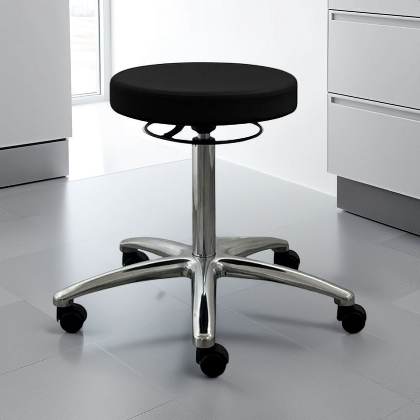 Drehhocker 1256 mit Ringauslösung Teppichboden schwarz