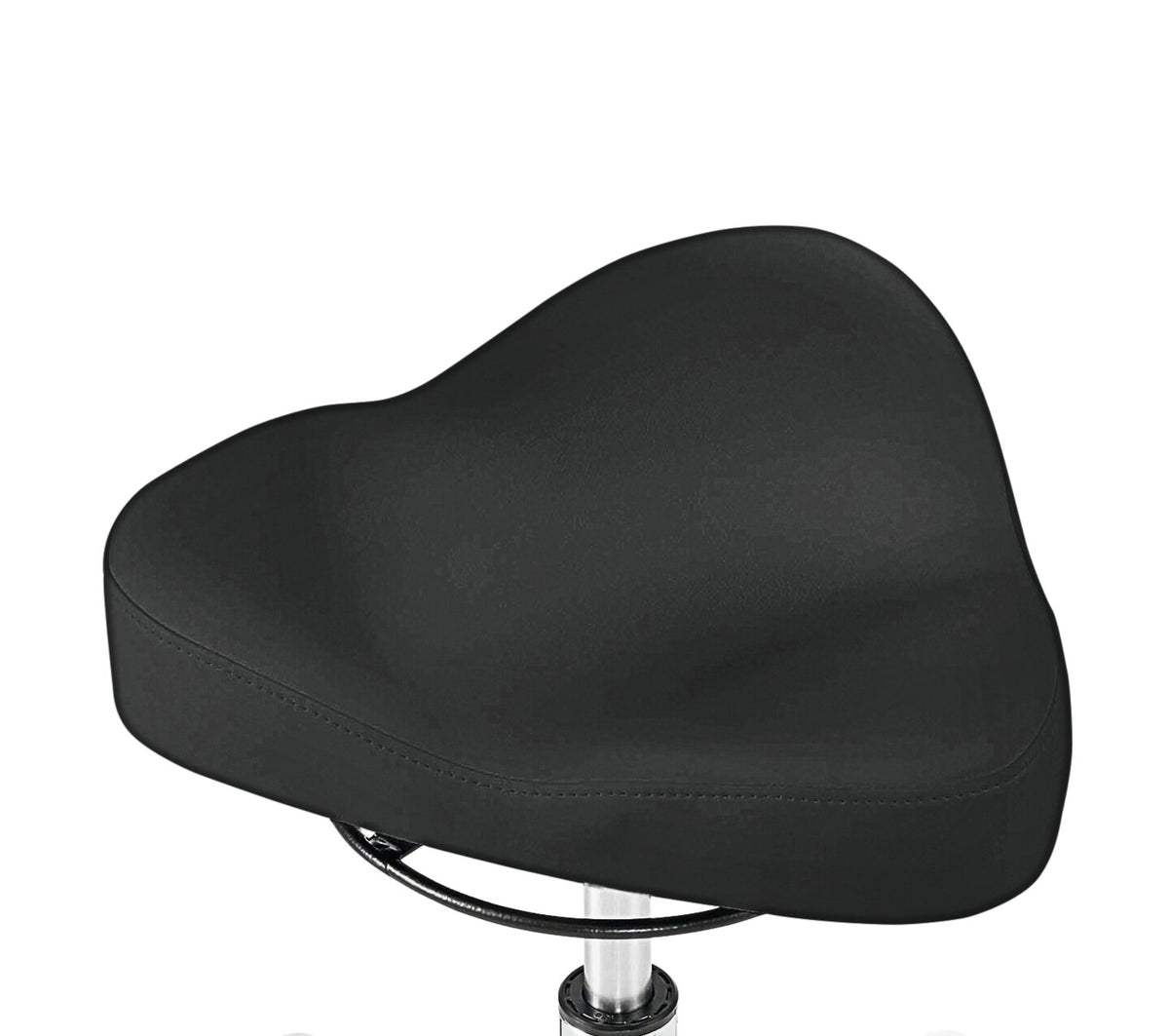 Tabouret pivotant Mayer 1299 avec assise triangulaire Déclenchement par anneau Roulettes pour sols durs