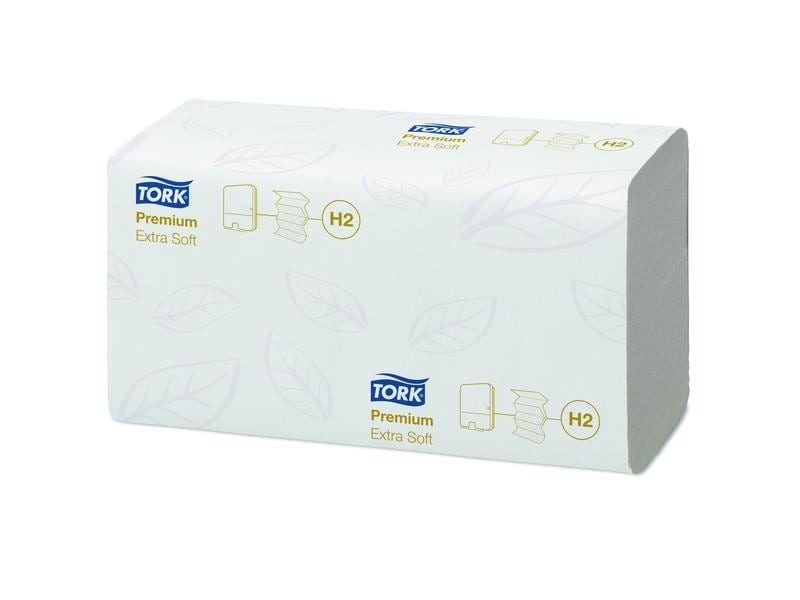 Tork Essuie-mains papier Premium 2 plis, 100 feuilles, 21 pièces