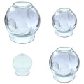 Assorted Cupping Glass Set, 4-piece, with recessed handle, Ø 3.5, 4.5, 5.5, and 6.5 cm