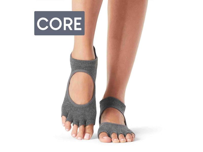 Toesox open toe socks Bellarina Half Toe S, Charcoal Grey