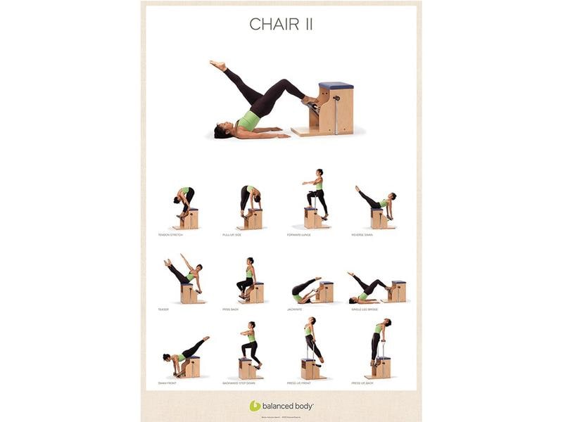 Poster Pilates Exercise - Chair II