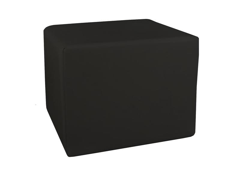 MEDiDOR Cube de positionnement Skai Tundra noir 50 x 40 x 45 cm