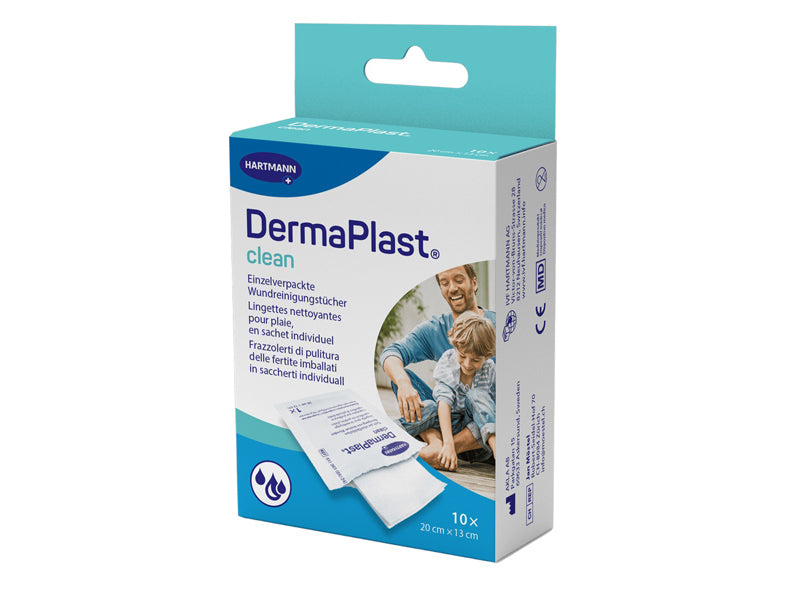 Lingettes nettoyantes pour plaies DermaPlast Clean, 10 pièces