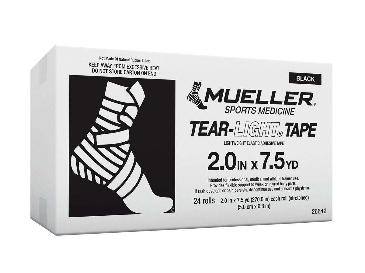Mueller TEAR Light Tape 5 cm x 6.85 m black, 24 pieces