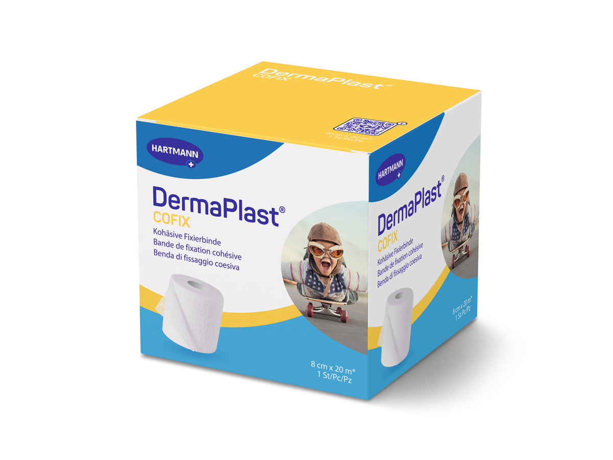 DermaPlast Cofix gauze bandage white, 8 cm x 20 m