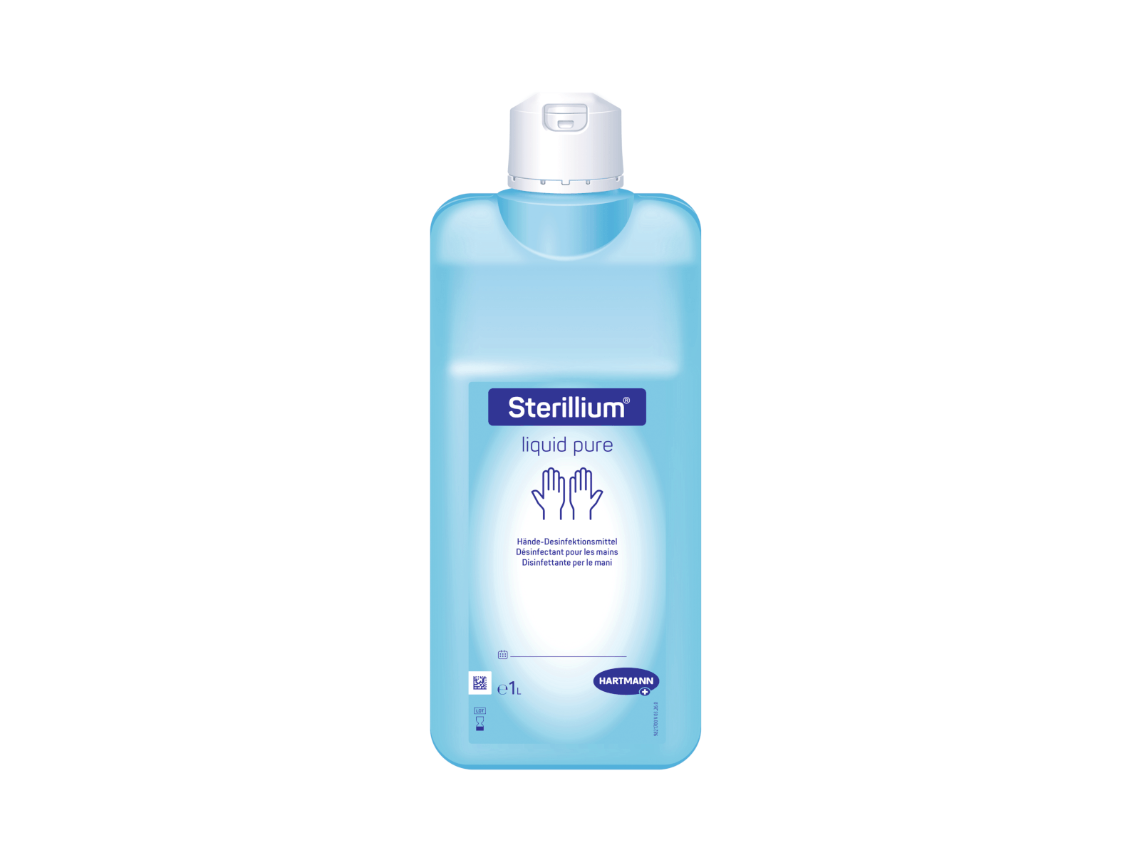 Hartmann Sterillium liquid pure Flasche 1 Liter, Hände-Desinfektionsmittel ohne Farbstoff und Parfüm