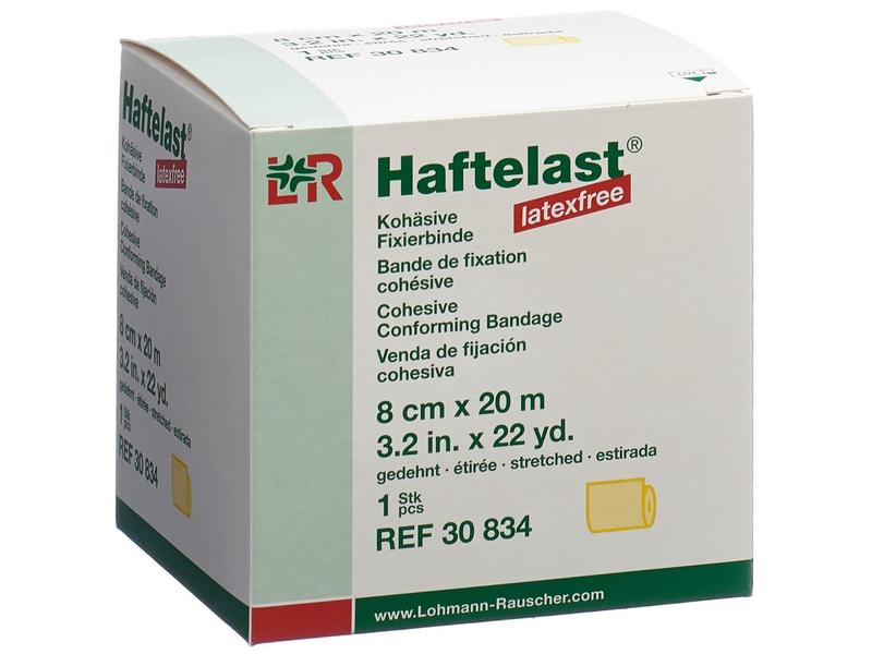 L&amp;R Haftelast / Cohefix bandage yellow, 8 cm x 20 m