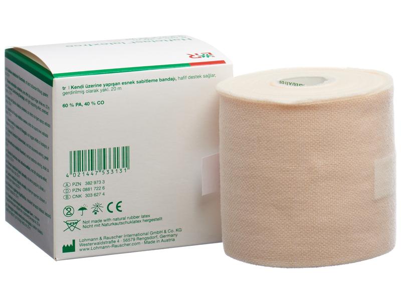 L&amp;R Haftelast / Cohefix Binde beige, 8 cm x 20 m