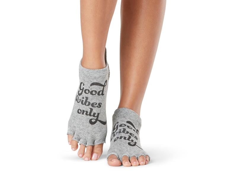 Toesox Chaussettes ouvertes pour orteils Low Rise Half Toe S, Motto