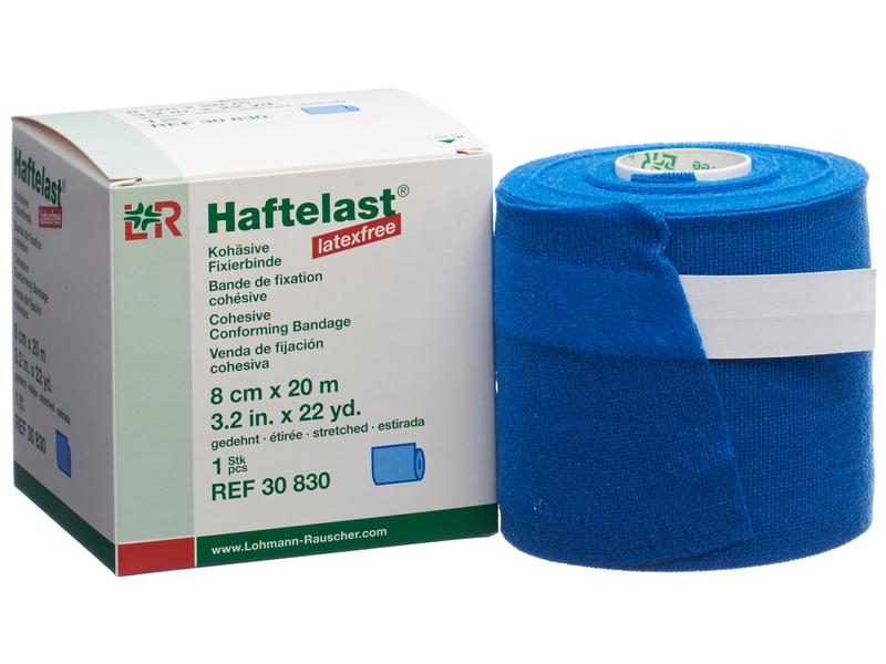 L&amp;R Haftelast / Cohefix Binde blau, 8 cm x 20 m