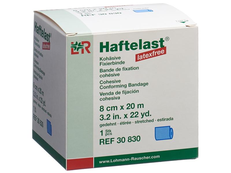 L&R Haftelast / Cohefix Binde blau, 8 cm x 20 m