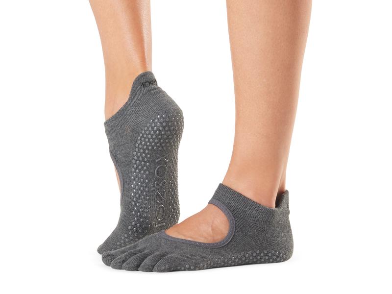 Toesox Zehensocken Bellarina Full Toe S, Charcoal Grey