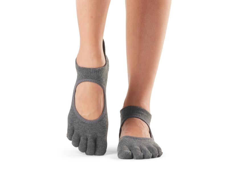 Toesox toe socks Bellarina Full Toe S, Charcoal Grey