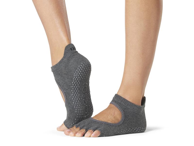 Toesox open toe socks Bellarina Half Toe S, Charcoal Grey