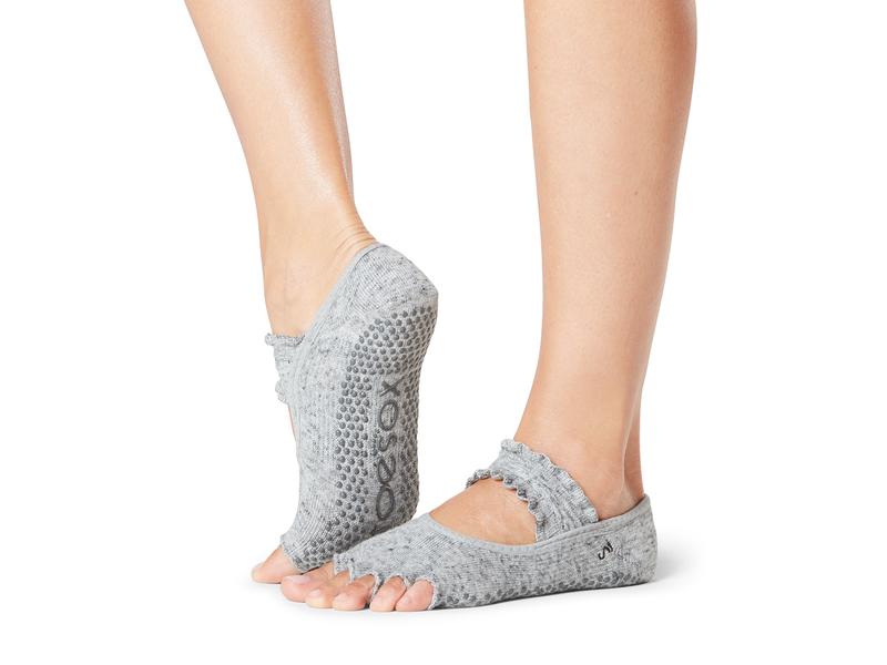 Toesox Offene Zehensocken Mia Half Toe M, Misty