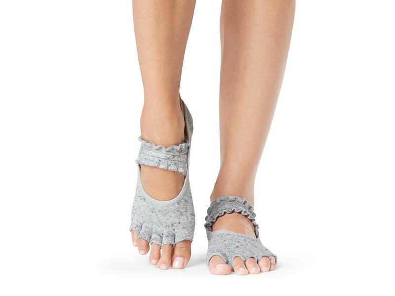 Toesox Offene Zehensocken Mia Half Toe M, Misty