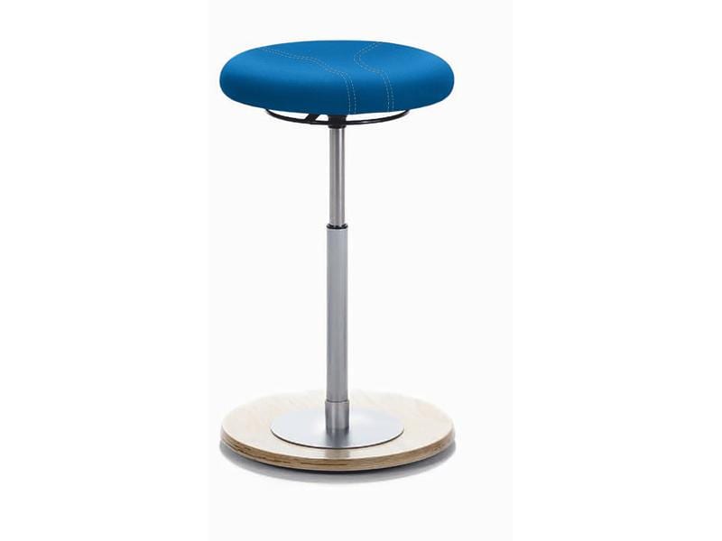 Mayer 1110 Swing Stool, Caribbean Blue, seat height 54–79 cm, round seat