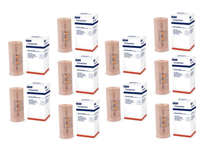 Comprilan short-stretch bandage 12 cm x 5 m,10 pieces