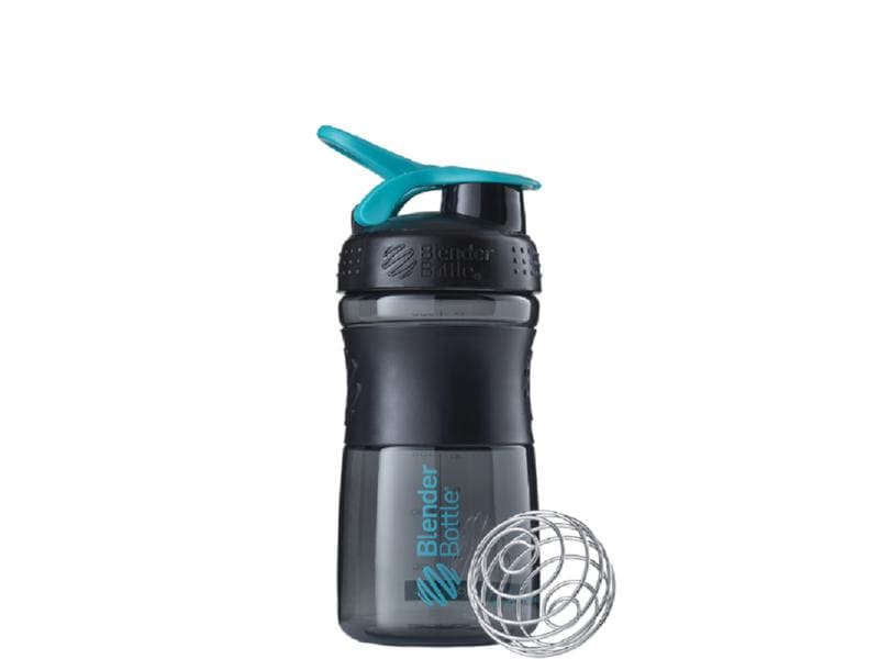Blender Bottle Shaker &amp; Trinkflasche SportMixer Flip 590 ml, Black/Cyan