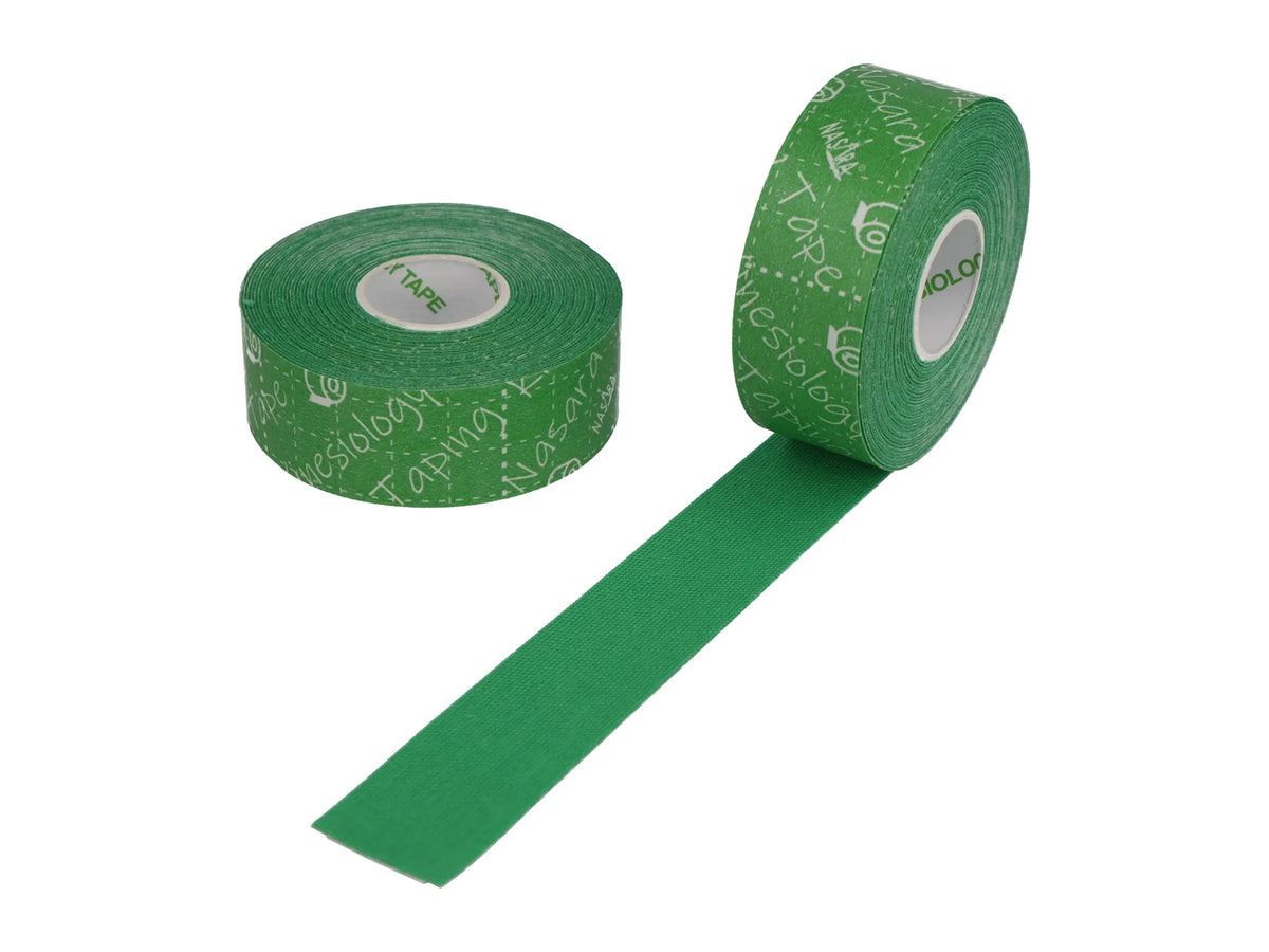 Bande kinésiologique NASARA 2,5 cm 5 m - 2 rouleaux verts