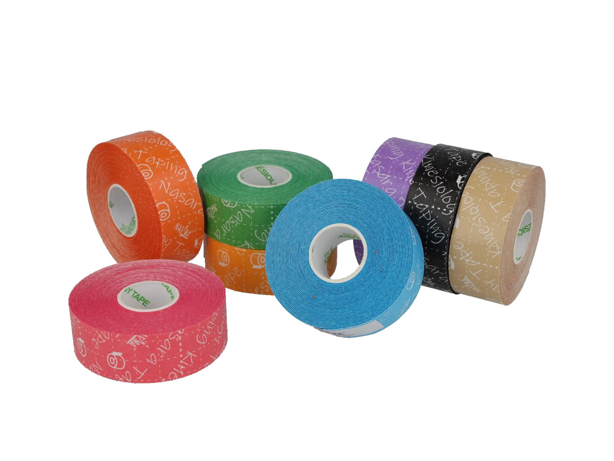 Bande kinésiologique NASARA 2,5 cm 5 m - 2 rouleaux rouges