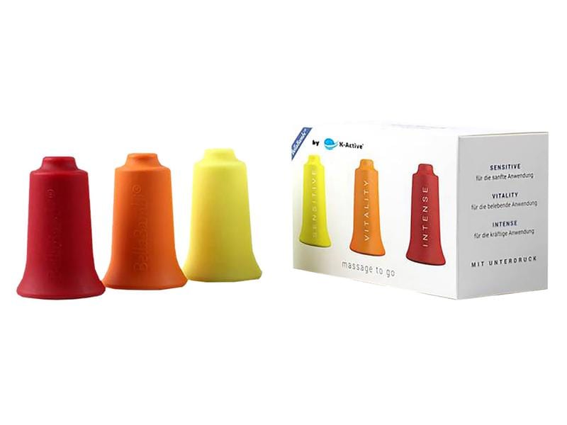 K-Active BellaBambi Silicone Cupping Cups (Original), 3-Piece Set: Intense, Regular, Sensitive, Ø 3.5 cm