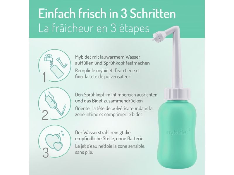 Mybidet Douche pour les fesses Douche intime 300 ml