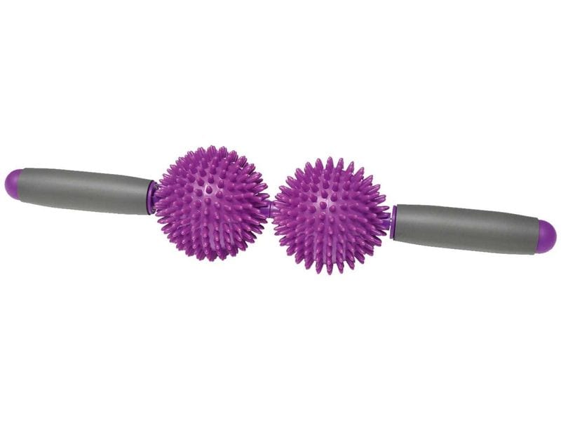 SISSEL Spiky Twin Roller Massage Roller, Purple