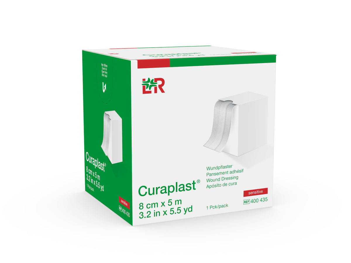 L&R Curaplast Sensitive Bandage 8 cm x 5 m