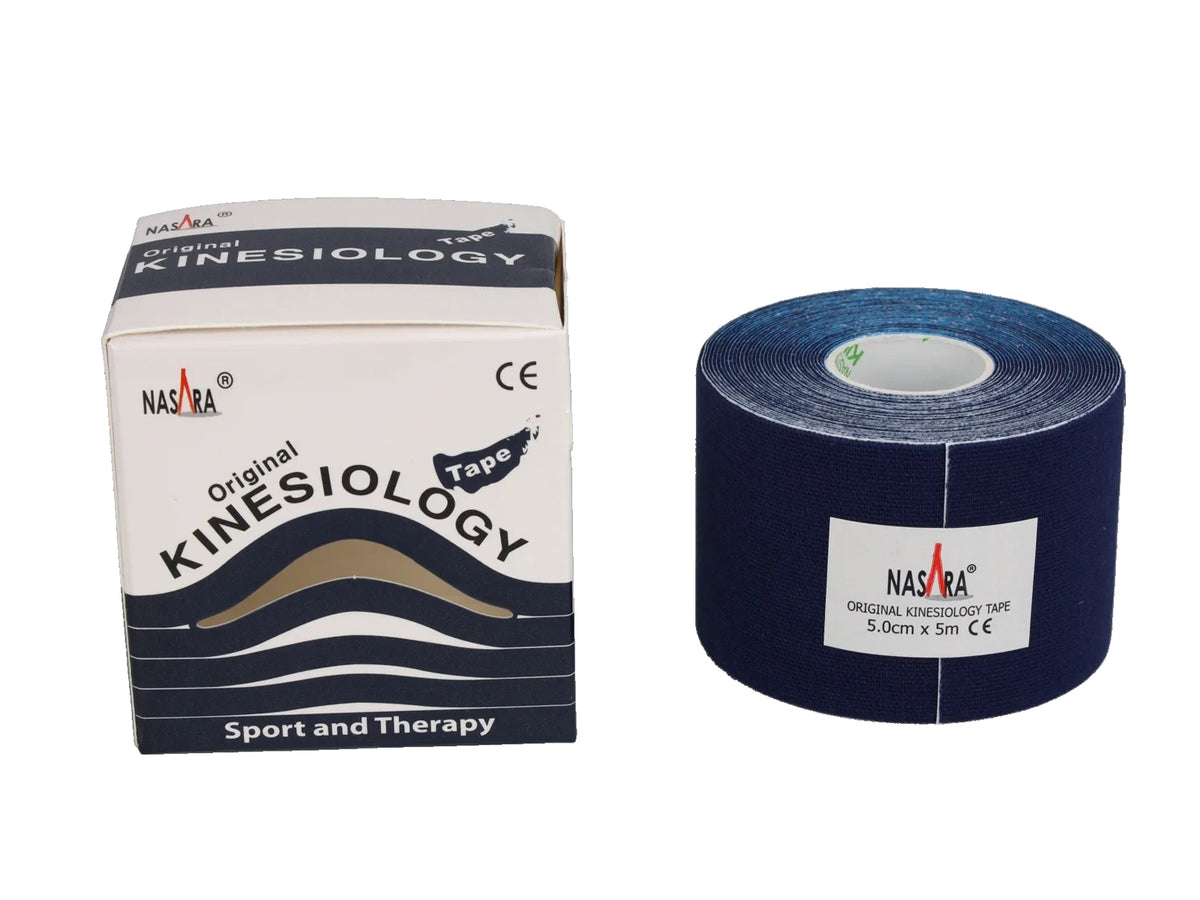 NASARA Kinesiologie Tape, 5 cm x 5 m dunkelblau