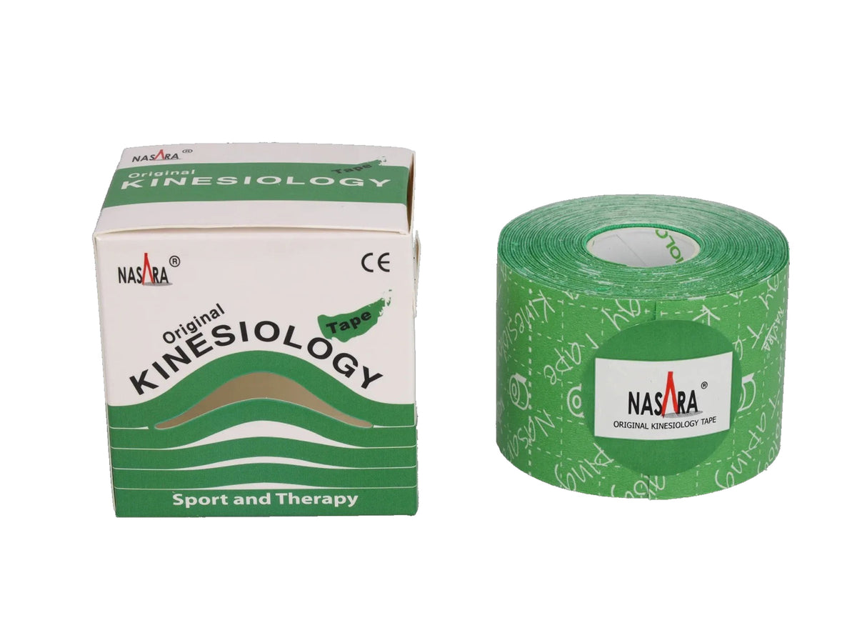 NASARA Kinesiologie Tape, 5 cm x 5 m - 6er Box grün
