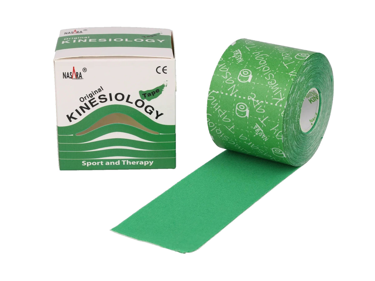 NASARA Kinesiologie Tape, 5 cm x 5 m - 6er Box grün