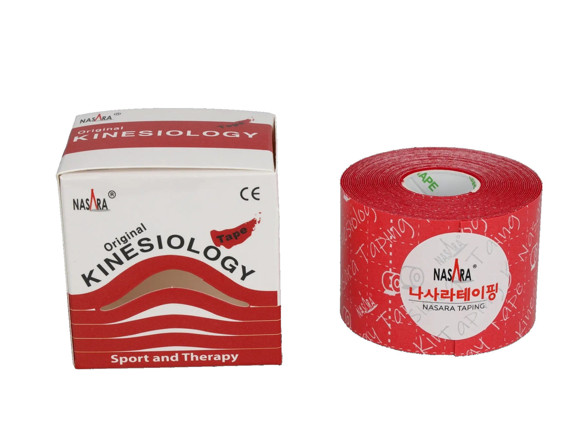 NASARA Kinesiologie Tape, 5 cm x 5 m rot
