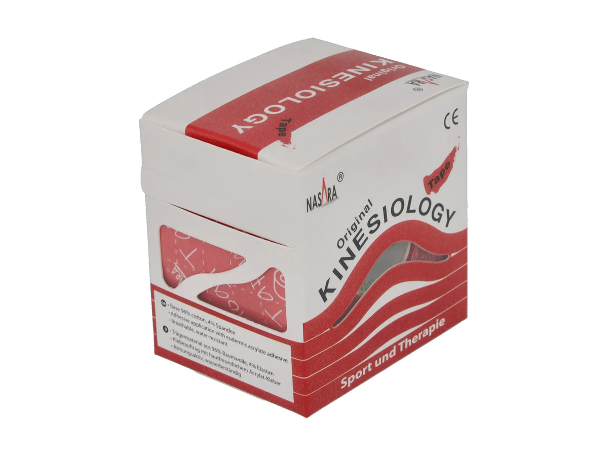 NASARA Kinesiologie Tape, 5 cm x 5 m rot