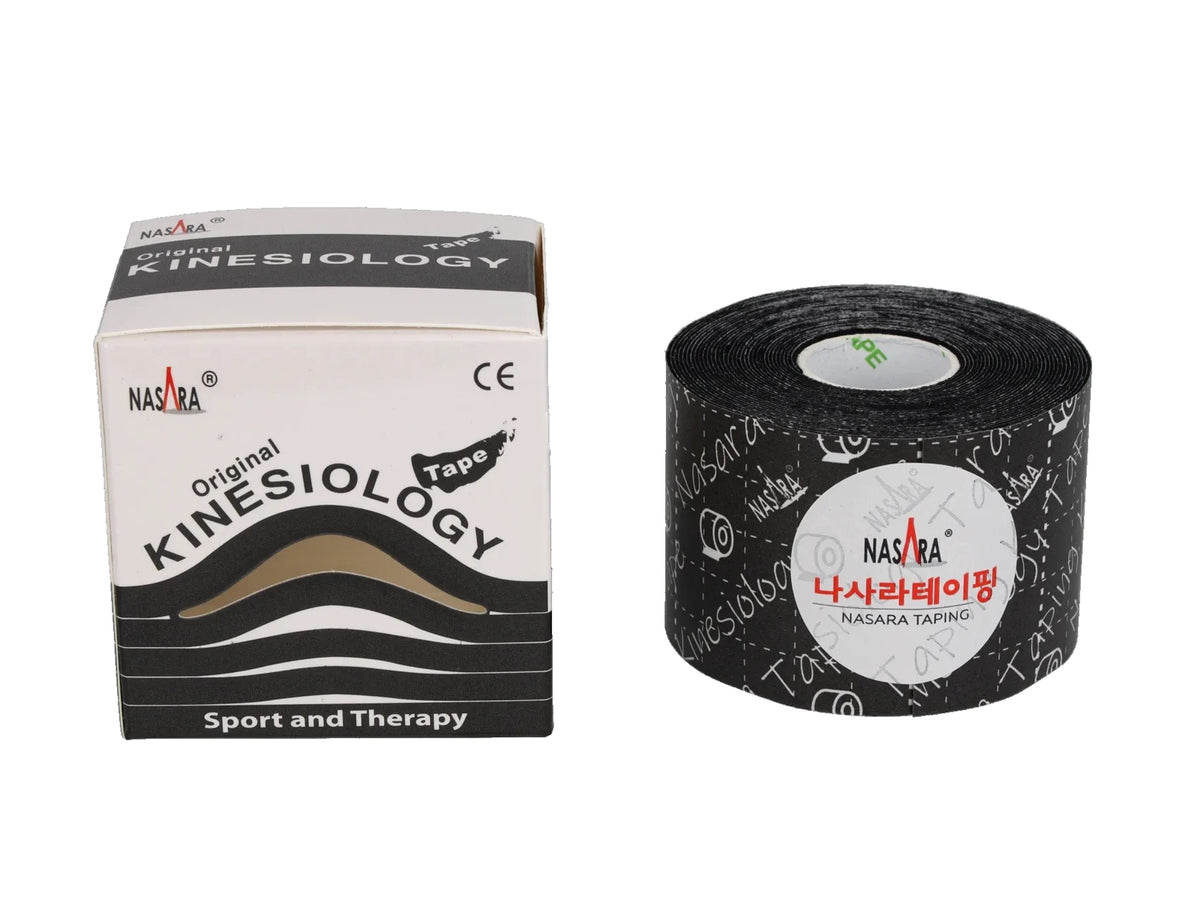 NASARA Kinesiologie Tape, 5 cm x 5 m schwarz