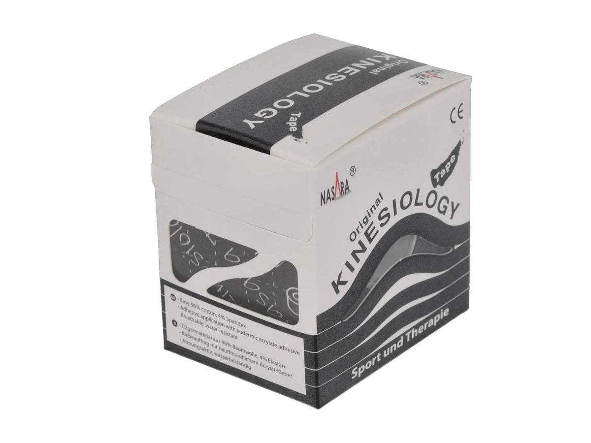 NASARA Kinesiologie Tape, 5 cm x 5 m schwarz