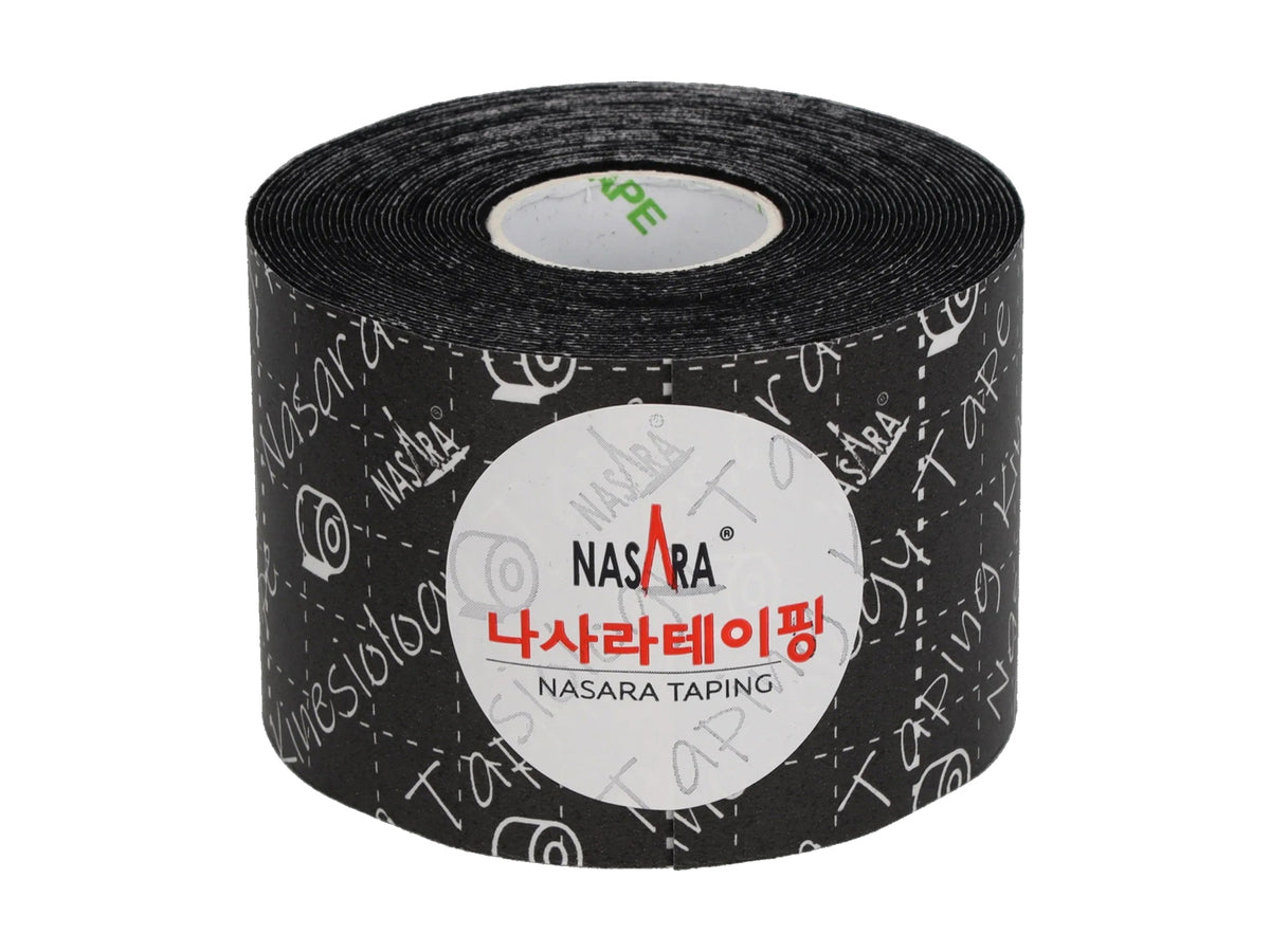 NASARA Kinesiologie Tape, 5 cm x 5 m schwarz