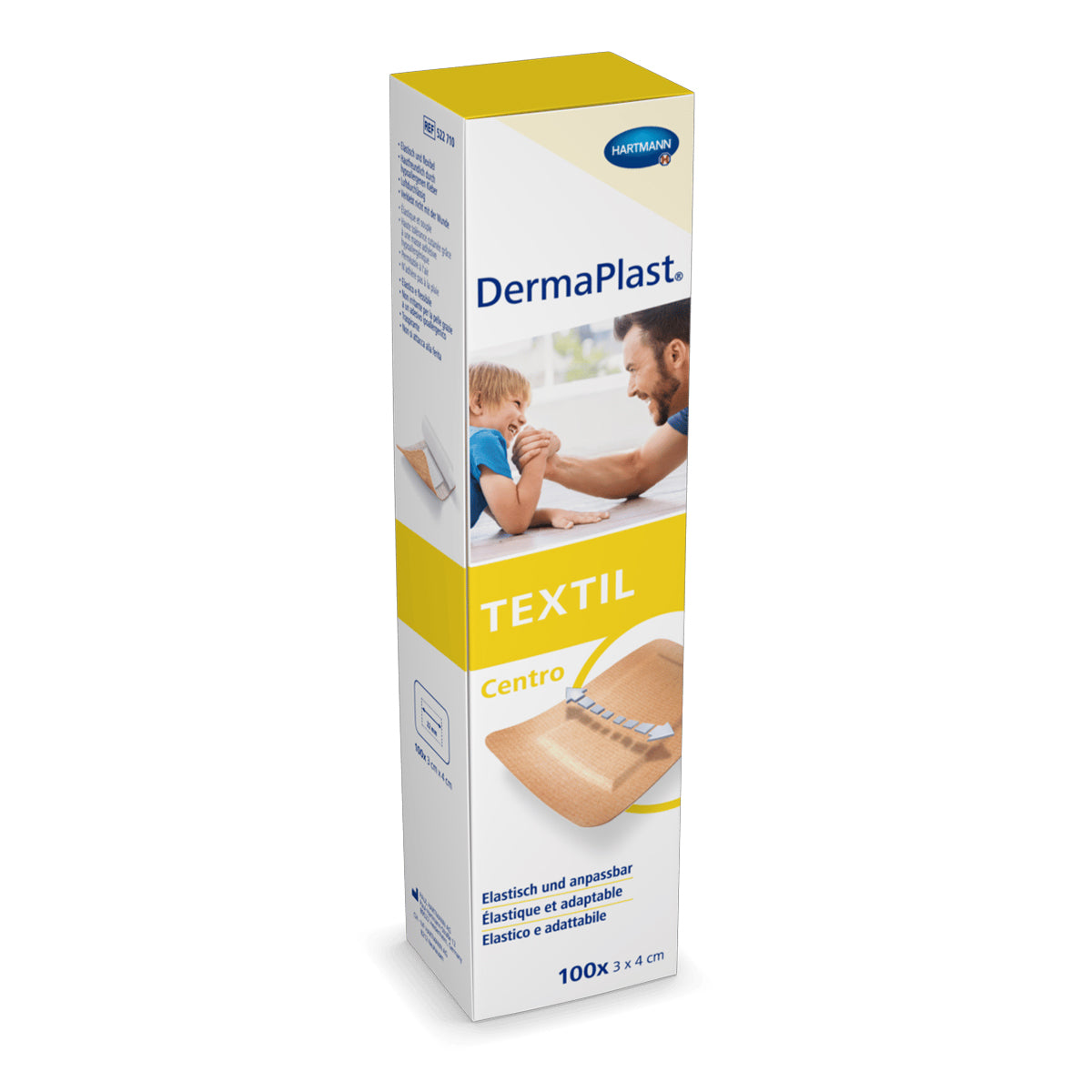 DermaPlast Wound Plaster Textile Centro, 3 x 4 cm