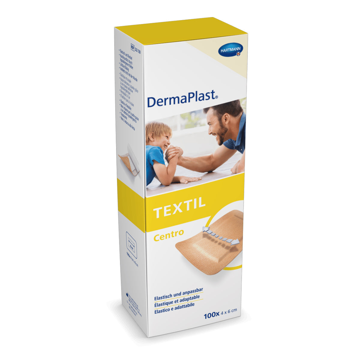 DermaPlast Wundpflaster Textil Centro, 4 x 6 cm