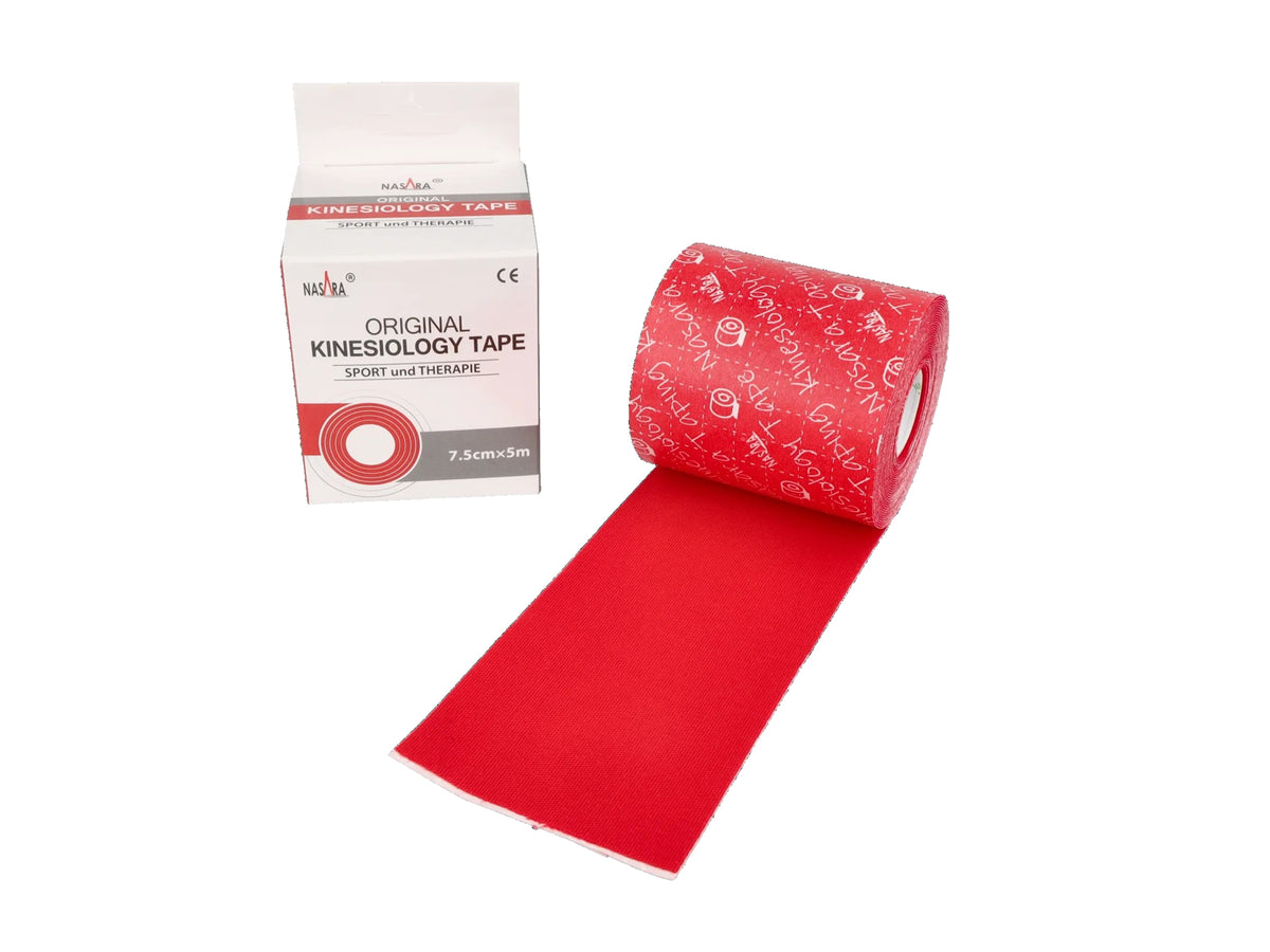 NASARA Kinesio Tape 7,5 cm 5 m, rouge