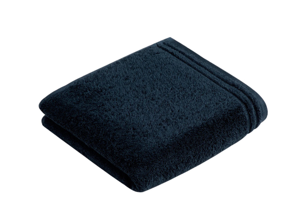 Vossen Calypso Feeling Towel, 50x100 cm, navy blue, absorbent, for Massage and Physical Therapy