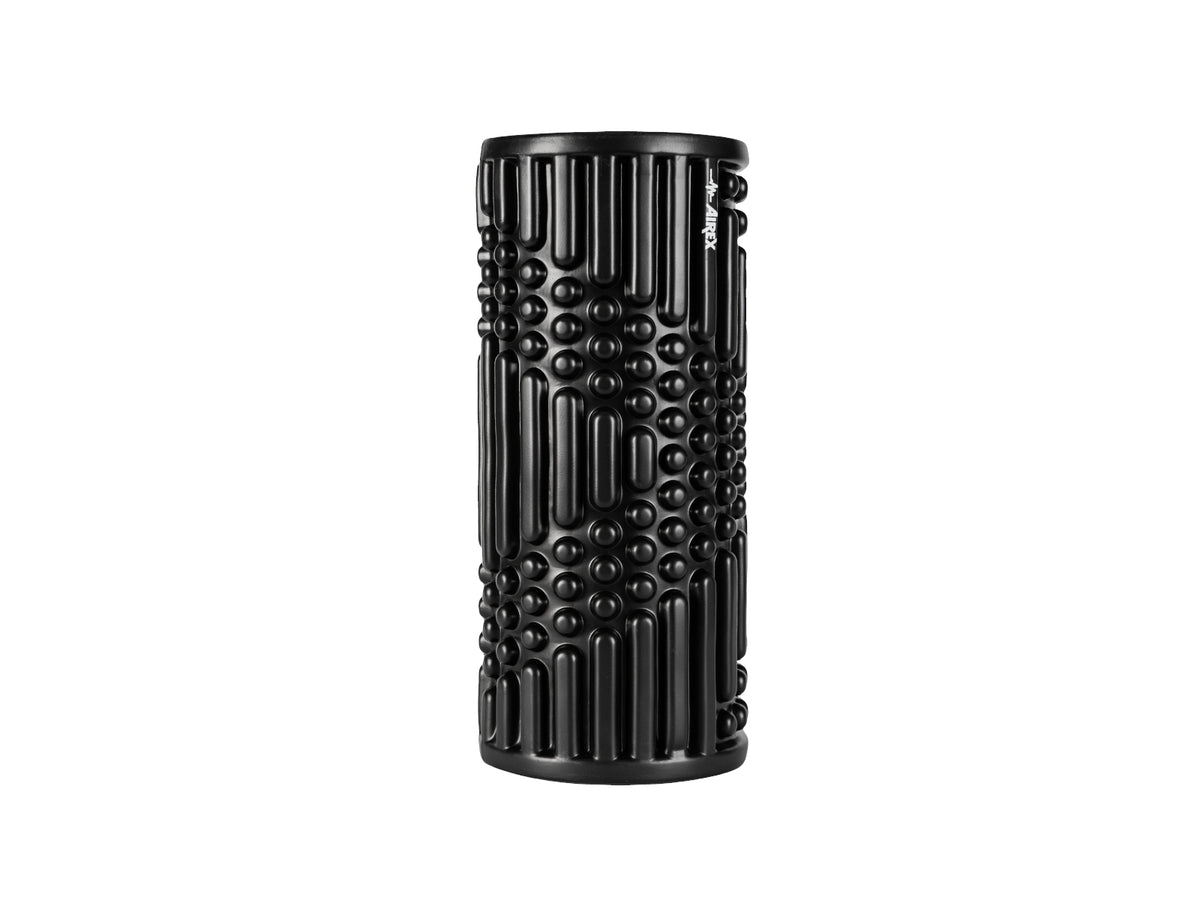 Rouleau de massage Airex Heartbeat noir, surface texturée, pour