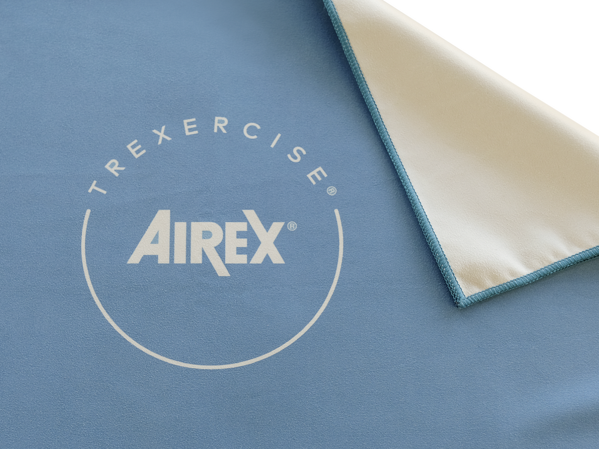 AIREX TrExercise Sports and Travel Microfiber Towel, Sky/Sand